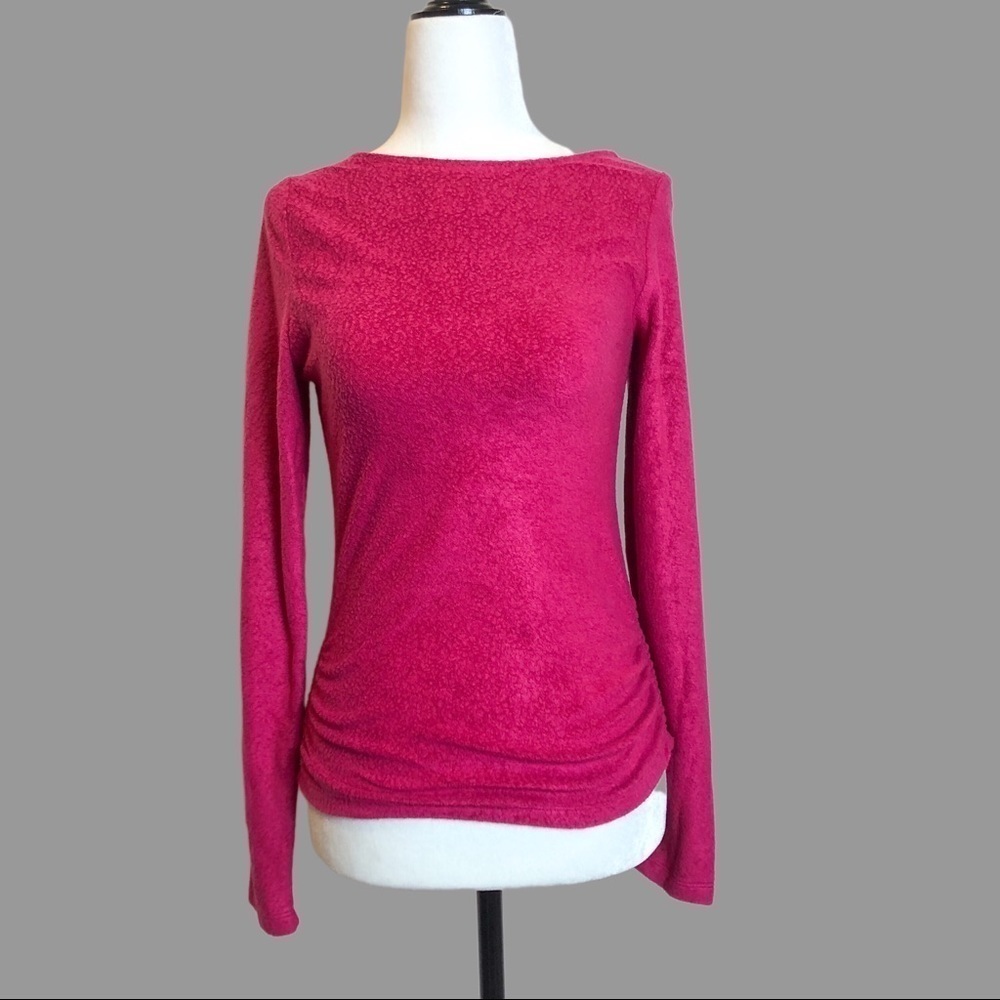 🧡 XS 🧡 NWT Anthro Top Boat Neck Long Sleeves Textured